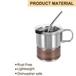 304 Stainless Steel Cup with Handle Straws Lids 10oz Tumbler | https://www.bestnamebadges.com