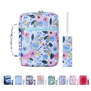 Full Color Polyester Bible Case Bag W/ Handle & Bookmark