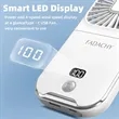 Lightweight Foldable 3-Speed Rechargeable Neckband Fan | https://www.bestnamebadges.com