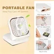 Lightweight Foldable 3-Speed Rechargeable Neckband Fan | https://www.bestnamebadges.com