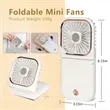 Lightweight Foldable 3-Speed Rechargeable Neckband Fan | https://www.bestnamebadges.com