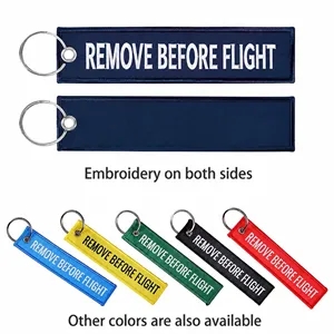 Triumph Remove Before Flying Embroidery Key Tag Multi Color