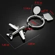 Airplane Luggage Tag Charm Keychain Metal Airline Key Ring | https://www.bestnamebadges.com