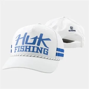 HUK® Trucker Hat with Fishing Rope detail and Custom Logo