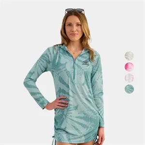 Huk® Women's UPF50+ Full Sleeve Printed Cover-UP Dress