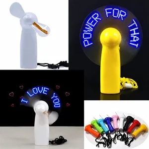 Pre-Programmed White Mini Fan with LED