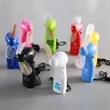 Pre-Programmed White Mini Fan with LED | https://www.bestnamebadges.com