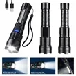 COB Extremely Bright Rechargeable Torch w/ Zoom Flashlights | https://www.bestnamebadges.com