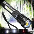 COB Extremely Bright Rechargeable Torch w/ Zoom Flashlights | https://www.bestnamebadges.com