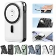 Magnetic Three-In-One Dual-Wire Fast Charging Power Bank | https://www.bestnamebadges.com
