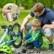 Portable Mountain Bike Repair Kit with Tire Patch Tools | https://www.bestnamebadges.com