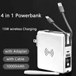 4 in 1 Power Bank with Cable and Plug | https://www.bestnamebadges.com