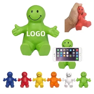4" Squeezable Smile Face Phone Holder