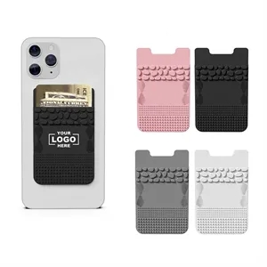 Silicone Sensory Stone Phone Card Holder