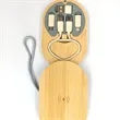 Bamboo Wireless Charger Set with Multi-Cable Organizer | https://www.bestnamebadges.com