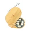 Bamboo Wireless Charger Set with Multi-Cable Organizer | https://www.bestnamebadges.com