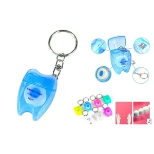 Dental Floss Box Small Tooth Shape Keychain