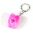 Dental Floss Box Small Tooth Shape Keychain | https://www.bestnamebadges.com