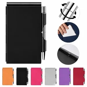 Lightweight Refillable Mini Aluminum Cover Journal with Pen