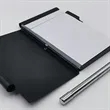 Lightweight Refillable Mini Aluminum Cover Journal with Pen | https://www.bestnamebadges.com