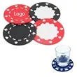 PVC Poker Chip Shaped Coaster | https://www.bestnamebadges.com
