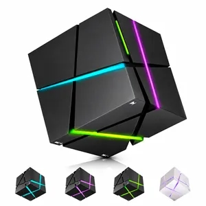 Portable Wireless Cube Bluetooth Speaker with Colorful Light