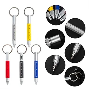 6 In 1 Multi Function Ballpoint Pen With Ruler And Stylus