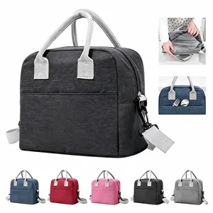 Large Capacity Portable Enforced Handle Lunch Cooler Bag