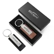 Metal Keychain With PU Leather | https://www.bestnamebadges.com