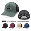 5 Panel A Frame SnapBack Suede Trucker Cap | https://www.bestnamebadges.com