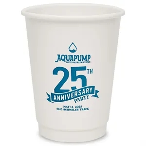 Custom 12 Oz. Double Wall Paper Hot Cups