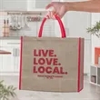Custom Jute Tote Bags | https://www.bestnamebadges.com