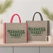 Custom Jute Tote Bags | https://www.bestnamebadges.com