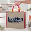 Custom Jute Tote Bags | https://www.bestnamebadges.com