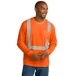 CornerStone ANSI 107 Class 2 Mesh Long Sleeve Tee. | https://www.bestnamebadges.com