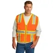 CornerStone ANSI 107 Class 2 Surveyor Zippered Two-Tone V... | https://www.bestnamebadges.com