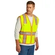 CornerStone ANSI 107 Class 2 Surveyor Zippered Two-Tone V... | https://www.bestnamebadges.com