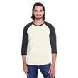 Threadfast Apparel Unisex Triblend 3/4-Sleeve Raglan | https://www.bestnamebadges.com