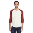 Threadfast Apparel Unisex Triblend 3/4-Sleeve Raglan | https://www.bestnamebadges.com