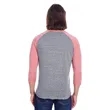 Threadfast Apparel Unisex Triblend 3/4-Sleeve Raglan | https://www.bestnamebadges.com