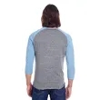 Threadfast Apparel Unisex Triblend 3/4-Sleeve Raglan | https://www.bestnamebadges.com
