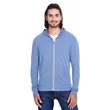 Threadfast Apparel Unisex Triblend Full-Zip Light Hoodie | https://www.bestnamebadges.com