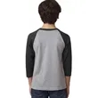 Next Level Apparel Youth CVC 3/4-Sleeve Raglan | https://www.bestnamebadges.com