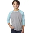 Next Level Apparel Youth CVC 3/4-Sleeve Raglan | https://www.bestnamebadges.com