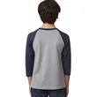 Next Level Apparel Youth CVC 3/4-Sleeve Raglan | https://www.bestnamebadges.com