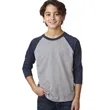 Next Level Apparel Youth CVC 3/4-Sleeve Raglan | https://www.bestnamebadges.com