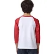 Next Level Apparel Youth CVC 3/4-Sleeve Raglan | https://www.bestnamebadges.com