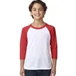 Next Level Apparel Youth CVC 3/4-Sleeve Raglan | https://www.bestnamebadges.com