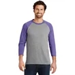 District Perfect Tri 3/4-Sleeve Raglan. | https://www.bestnamebadges.com