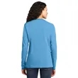 Port & Company Women's Long Sleeve Core Cotton Tee. | https://www.bestnamebadges.com